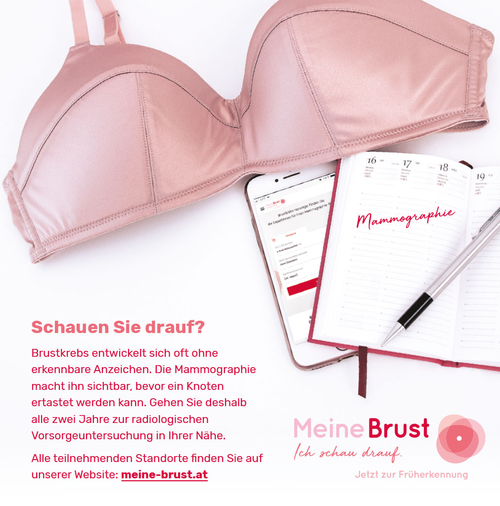 Meine Brust. Ich schau drauf. Doppelseitiger Flyer